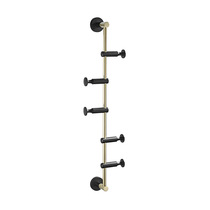 Nordic new black gold movable rod Bathroom bathroom shelf Living room coat rack Wall hanger Towel rack