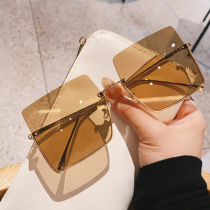  2021 new large frame sunglasses womens UV-resistant driving travel polarized womens sunglasses big face thin tide
