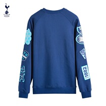 Tottenham Hotspur official 21 autumn and winter blue and white sticker print trendy round neck long sleeve sweater men and women