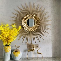 Light luxury wrought iron wall decoration sun glasses wall hanging restaurant living room wall decoration pendant sofa TV background wall