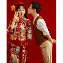 Xiuhe dress bride 2021 new Chinese wedding dress small man out of the cabinet dress ancient wedding dress wedding dress dragon and phoenix coat summer