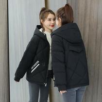 Winter cotton-padded women 2021 new cotton-padded women short Korean version of loose hooded padded jacket coat