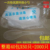 Plastic spoon spoon Fast food spoon Postal package only takeaway spoon Disposable 2000 packaged soup spoon Transparent small spoon