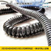2 Core 1 square 1 5 square 2 5 square square spring wire spiral power cord can pull telescopic cable two cores