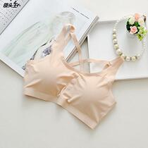 Ice silk seamless beauty strap chest pad one piece short camisole bottoming underwear wrap chest tube top customization