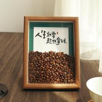 Internet celebrity creative hollow coffee bean photo frame set table DIY high-end desktop decoration couple red bean photo frame