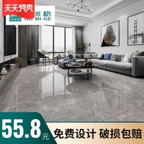 Living room floor tiles 600x1200 all-body marble tiles Advanced gray floor tiles New non-slip simple modern