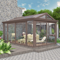 European villa aluminum alloy sunshine room terrace swimming pool cover broken bridge aluminum doors and windows sealed balcony garden canopy customization