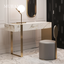 Italian light luxury dressing table modern simple style small apartment makeup table minimalist bedroom dressing table with LED light mirror