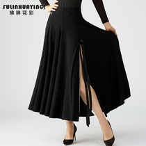 Fu Lin flower shadow modern dance dress New skirt Autumn and winter performance dress Ballroom dance jumpsuit large skirt waltz