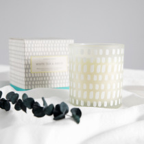 SKINNY TAN scented candle gift box set transparent jar colored frosted glass candlestick candle soothe mind to help sleep