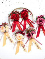 Creative bridesmaid wedding full set of flowers Best man brooch pin pin flower lapel set of wedding supplies Bridal corsage Korean groom