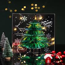Christmas greeting card 3d three-dimensional high-end Christmas tree exquisite thank card send blessing creative high-grade business simplicity