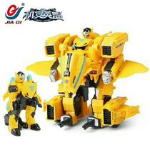 Canic ejection deformed toy aircraft bursting deformed combined robot childrens car Bundesliga combined 4 years old