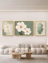 Nordic living room KTY decorative painting cream wind guest in wall s flower hall triptych fresh sofa background wall decoration