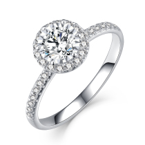 Card Baoji-Lanzhou jewelry 18K diamond ring qun xiang 30 fen 50-70 points customized platinum proposed 1 karat diamond ring women