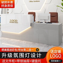Bar counter cashier Shop Small milk tea supermarket Commercial simple modern convenience store Company front desk reception desk