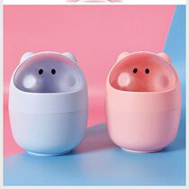 Net red trash can with small trash can dormitory cute bed small fan table desktop trash can