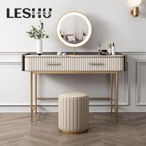 Blacksmith Mesh Red Dresser Dresser Bedroom Modern Minimalist White Rock Board Makeup Bench Master Bedroom With Light Lavish Makeup Table