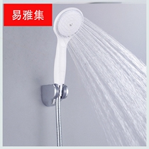 Suitable for white single-function drop-resistant hand-held shower head shower head pressurized water-saving hot and cold ABS shower head