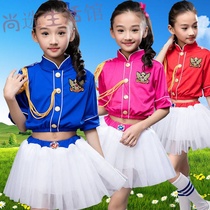 Still selected new childrens dance performance suit Jazz dance suit Elastic cheerleading costume Kindergarten puff yarn