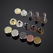 Stainless steel rivet screw binding button carbon steel notebook hardware female connection fixed account book nail M4