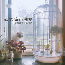  Bird cage parrot cage European-style medium-sized large Xuanfeng peony wrought iron splash-proof cage luxury two-layer three-layer