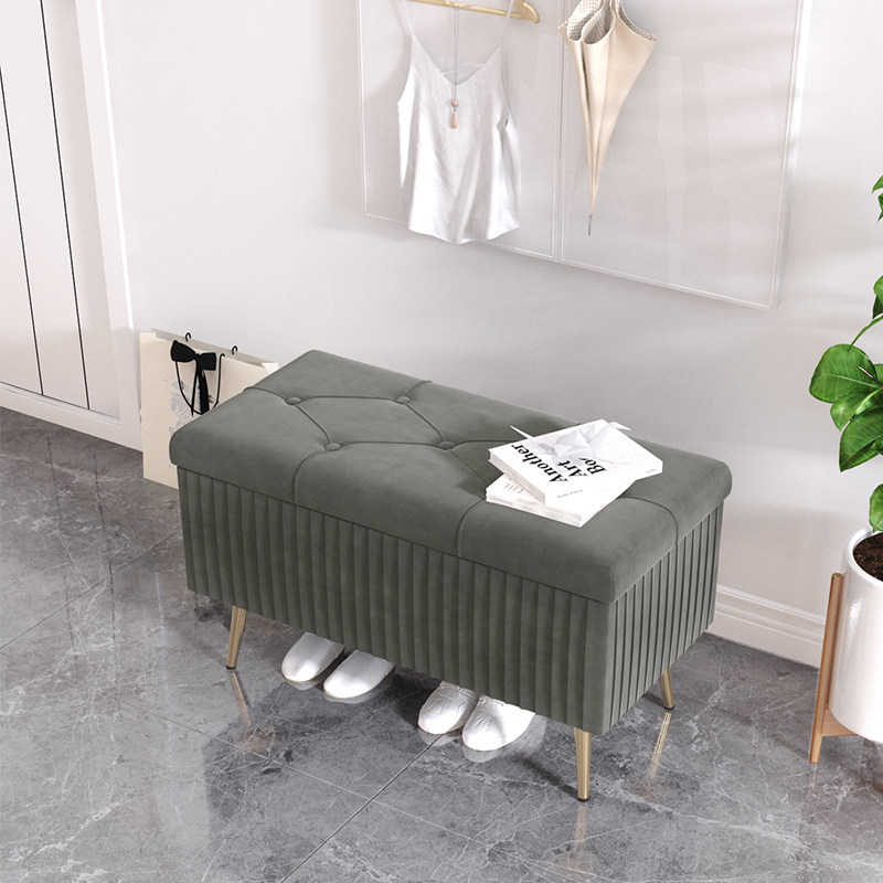 Storage shoes and stool storage households can sit in the storage box long small sofa Nordic luxury clothing store sofa stool