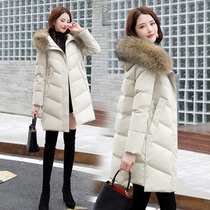 Ji Shizhe down jacket female 2021 new winter small man long Korean slim slim hooded coat