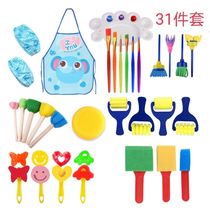Sponge extension stick Kindergarten kindergarten early education art Painting graffiti Sponge extension set baby