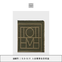 Toteme ladies 2021 Autumn Winter New sage color letter logo wool cashmere blend scarf