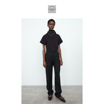 Toteme womens black wool blend high-waisted straight suit trousers
