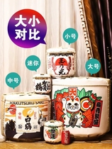 Promotion sushi restaurant decoration Japanese style decoration wine bottle wine barrel Japanese wine bottle restaurant decoration decoration shop decoration