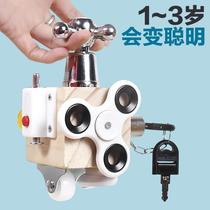 New Monts Toy Box Children Early Teaching Chime Montessori Six-in-One Intelligent Development Wood Toys