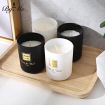 Smokeless scented candles Nordic simple style black and white gilded cup smokeless fragrance candle