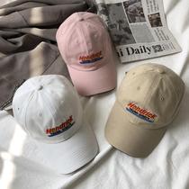 Hat female summer street hipster letter embroidered baseball cap Korean version of Joker soft top cap male sunscreen hat