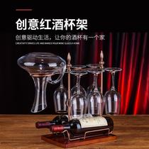 Wrought iron wine glass rack decanter bracket wrought iron wine rack kitchen glass drainage storage rack manufacturer direct sales