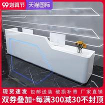 烤漆前台接待台简约现代公司办公咨询服务导医台美容院收银台吧台