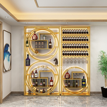 Wine cabinet wine rack rack winery floor-to-ceiling wine display cabinet commercial creative multi-layer wrought iron display rack