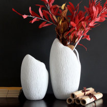 Modern handmade coral pattern insert dry vase model room living room soft-packed plain burnt ornaments creative home sandstone flower Ware