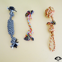 Dog toy ball dog bite rope cotton rope grinding tooth rope knot toy ball golden hair Teddy Bome puppy small dog toy