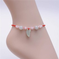 Hand-made red rope anklets simple Joker fashion personality bells Jade sound men and women couples