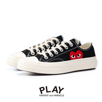 play Kawakubo Ling love shoes 1970s low canvas shoes womens spring and autumn breathable Joker couple board shoes mens tide