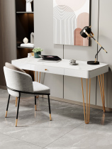 Solid wood rock board desk Light luxury modern word study Small apartment design calligraphy table Bedroom calligraphy and painting table Household