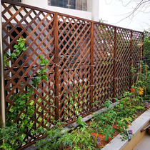 Garden anti-corrosion wood fence fence fence Outdoor wood fence fence Balcony decorative partition grid flower rack climbing rattan