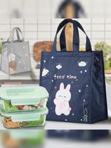 Lunch box bag insulation bag thickened large rice bag aluminum foil canvas vegetable bento warm and cold work handbag