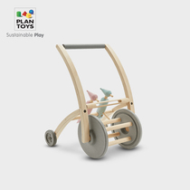 (Official direct sale) Imported PlanToys5720 Woodpecker walker push wooden baby walker