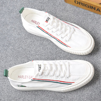 Hong Kong Summer Breathable Cloth Shoes Men Sports Casual Thick Bottom Small White Shoes Men Soft Bottom Fashion 100 Lap Sails Cloth Shoes