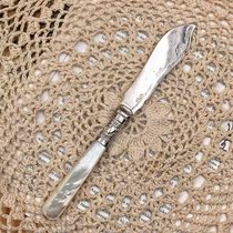 Xinxin European antique Western collection British copper tire handle engraved silver-plated Fritillaria inlaid sterling silver