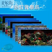 Fish tank background picture paper HD picture 3D Lenticular decoration sticker wallpaper Aquarium landscaping painting